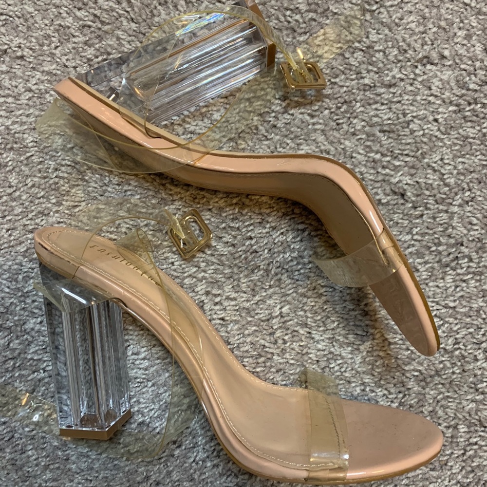 Fashion nova clear heels